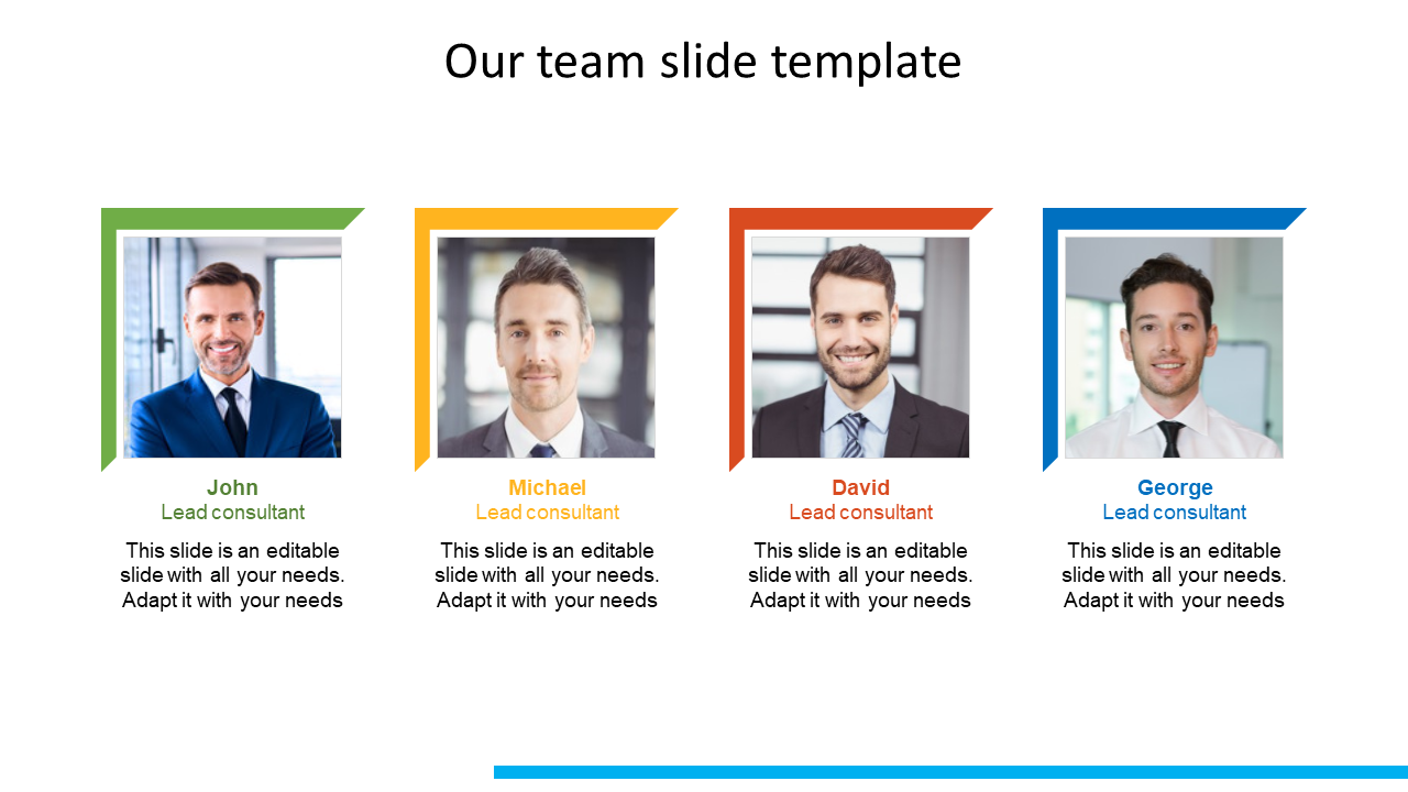 Simple model for our team slide template